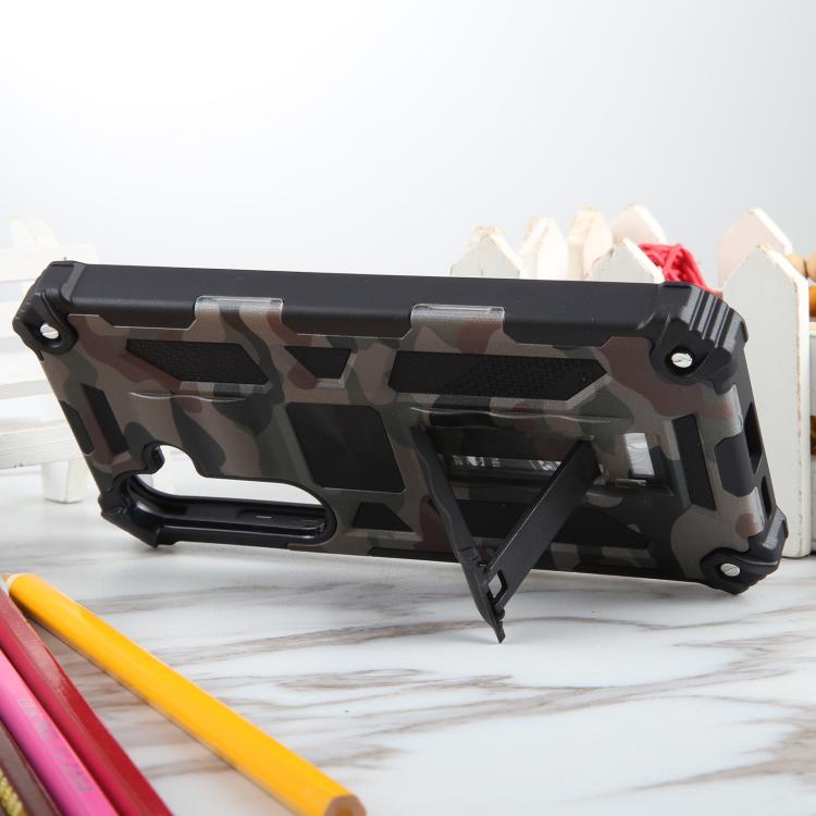 Camouflage Armor Kickstand TPU + PC Magnetic Phone Case