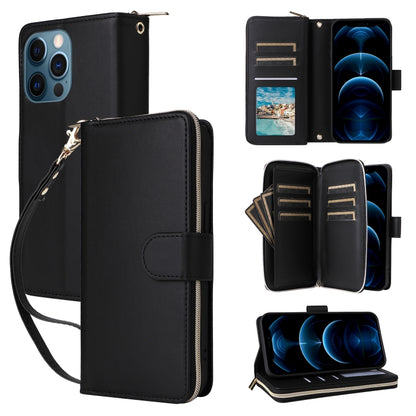 Nine-card Slots Zipper Wallet Bag Leather Phone Case