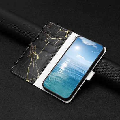 Colored Drawing Marble Pattern Leather Phone Case