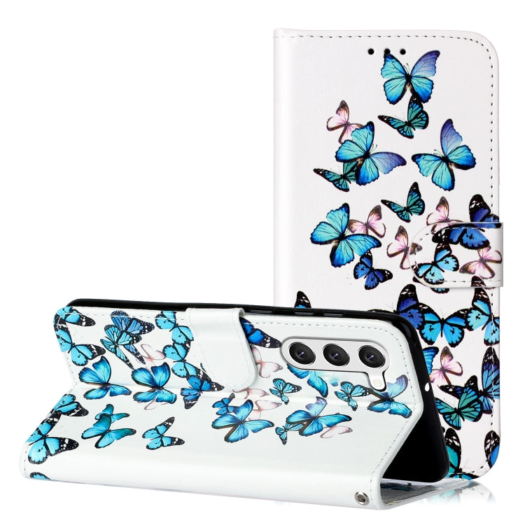 Colored Drawing Marble Pattern Leather Phone Case