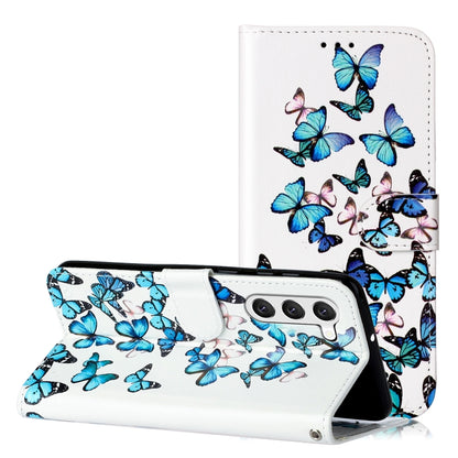 Colored Drawing Marble Pattern Leather Phone Case