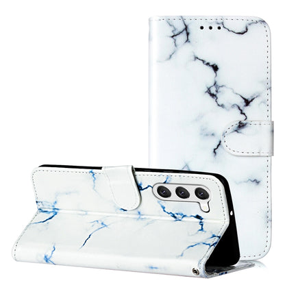 Colored Drawing Marble Pattern Leather Phone Case
