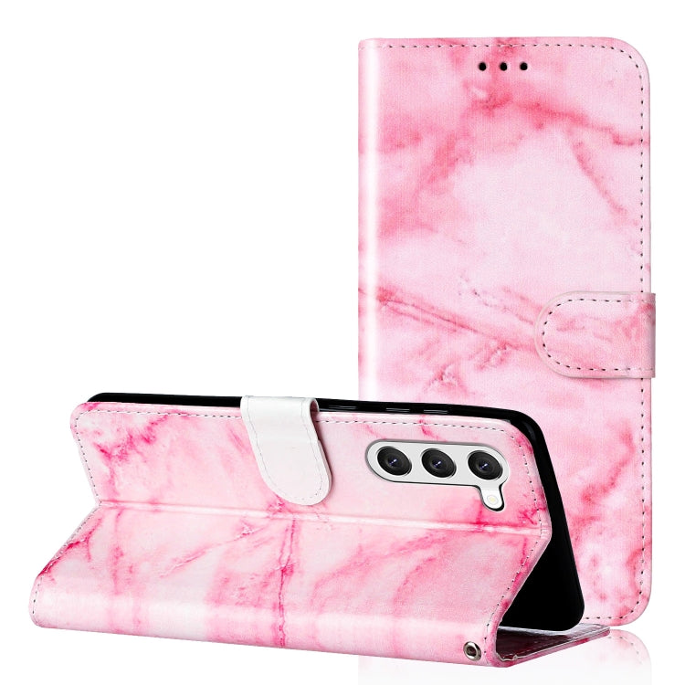 Colored Drawing Marble Pattern Leather Phone Case