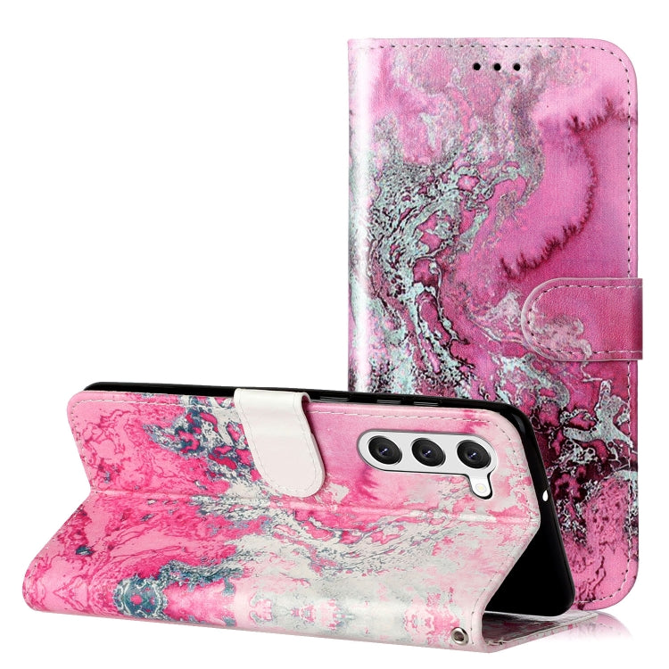Colored Drawing Marble Pattern Leather Phone Case