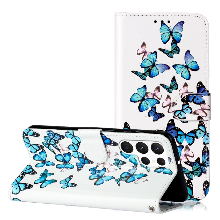 Colored Drawing Marble Pattern Leather Phone Case