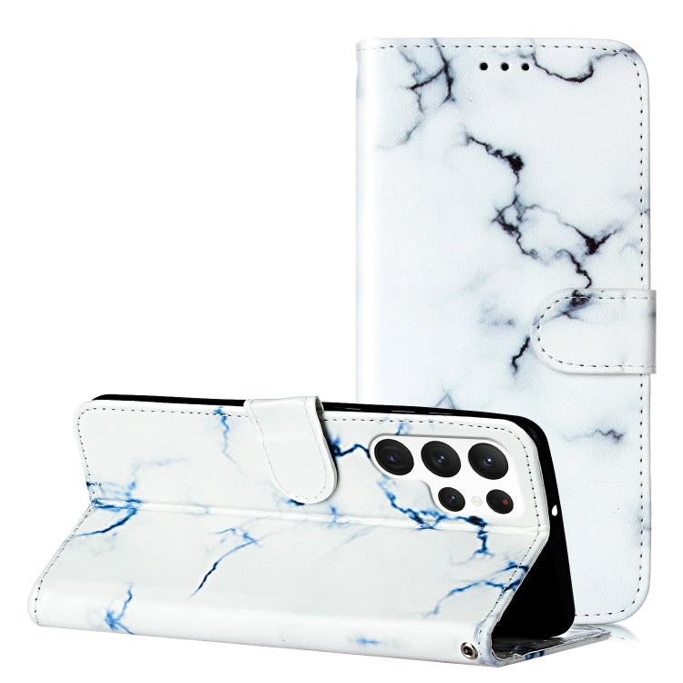 Colored Drawing Marble Pattern Leather Phone Case