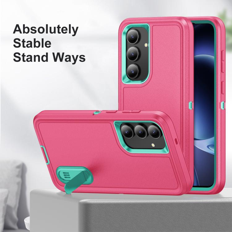 Rugged PC Hybrid Silicone Phone Case with Holder