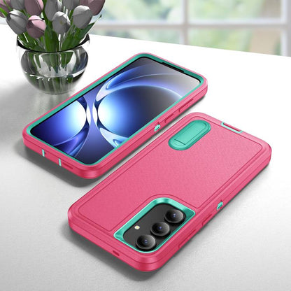 Rugged PC Hybrid Silicone Phone Case with Holder