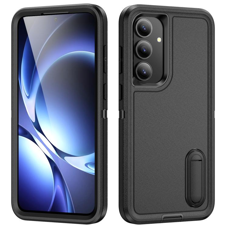 Rugged PC Hybrid Silicone Phone Case with Holder