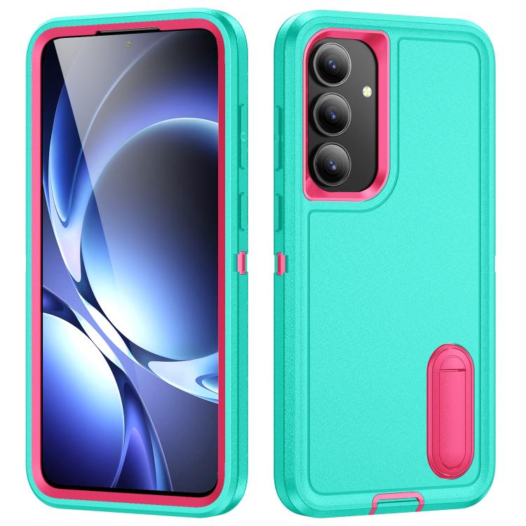 Rugged PC Hybrid Silicone Phone Case with Holder