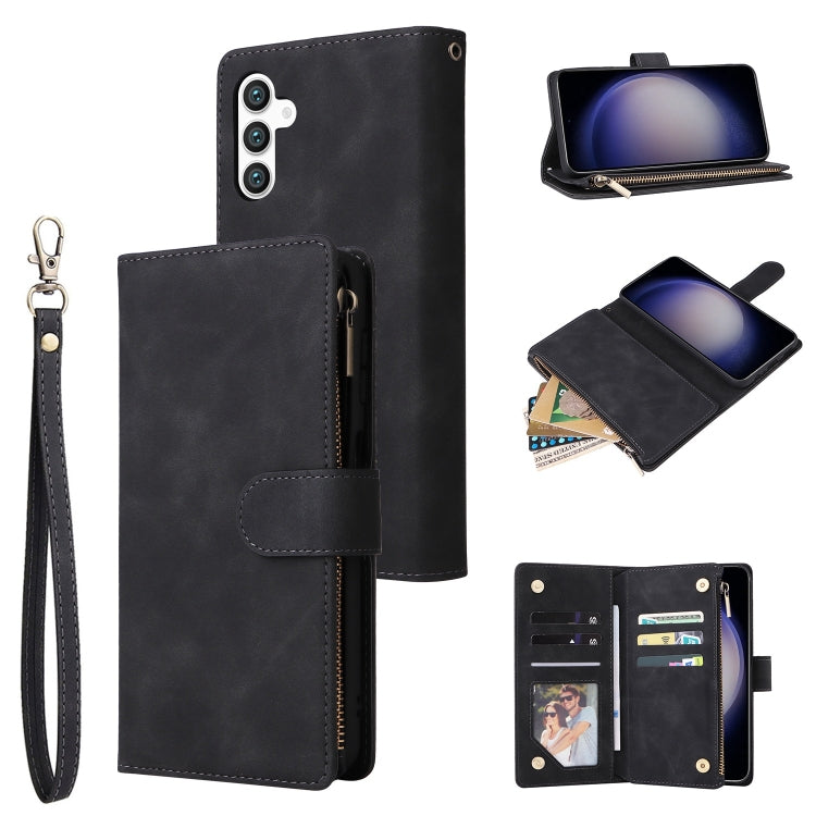 Multifunctional Frosted Zipper Wallet Leather Phone Case