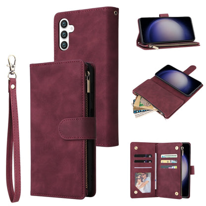 Multifunctional Frosted Zipper Wallet Leather Phone Case