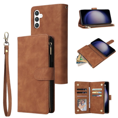 Multifunctional Frosted Zipper Wallet Leather Phone Case