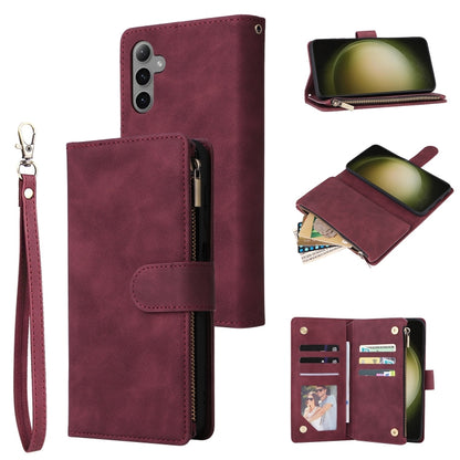 Multifunctional Frosted Zipper Wallet Leather Phone Case