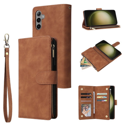 Multifunctional Frosted Zipper Wallet Leather Phone Case