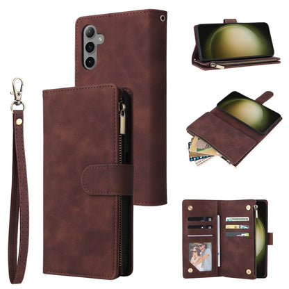 Multifunctional Frosted Zipper Wallet Leather Phone Case