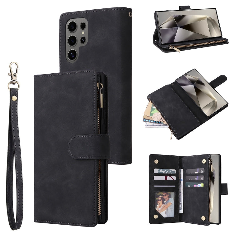 Multifunctional Frosted Zipper Wallet Leather Phone Case