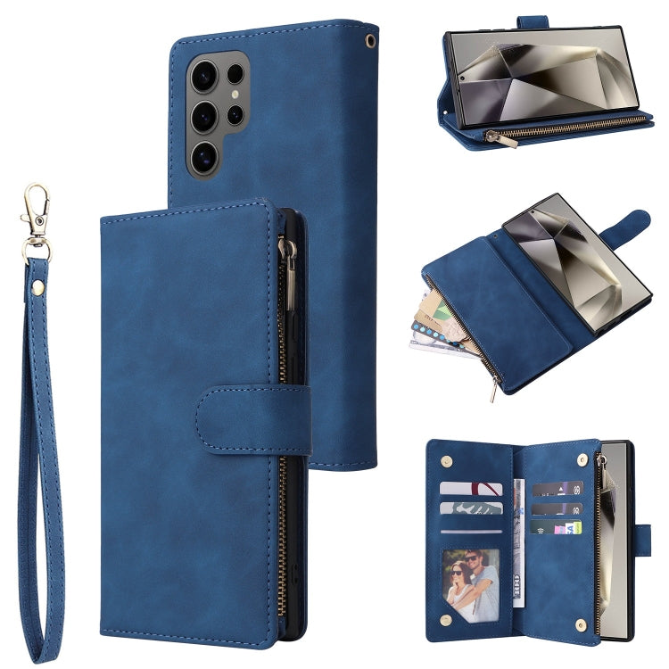 Multifunctional Frosted Zipper Wallet Leather Phone Case
