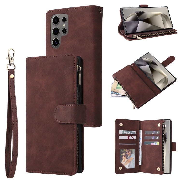 Multifunctional Frosted Zipper Wallet Leather Phone Case