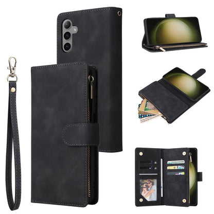 Multifunctional Frosted Zipper Wallet Leather Phone Case