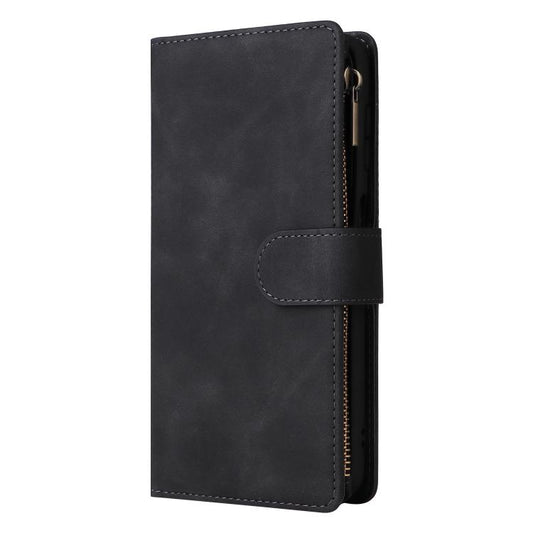 Multifunctional Frosted Zipper Wallet Leather Phone Case