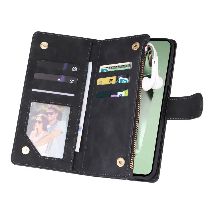 Multifunctional Frosted Zipper Wallet Leather Phone Case