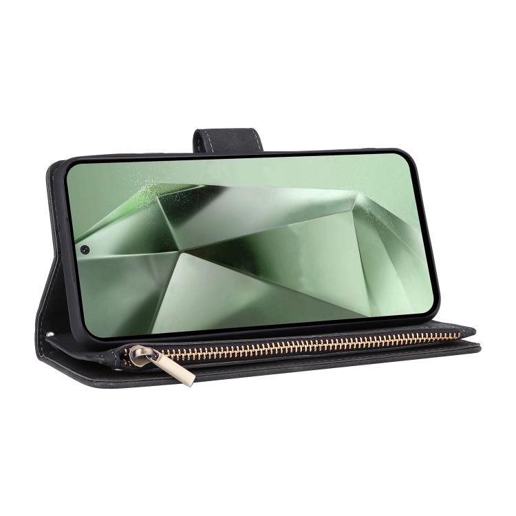 Multifunctional Frosted Zipper Wallet Leather Phone Case