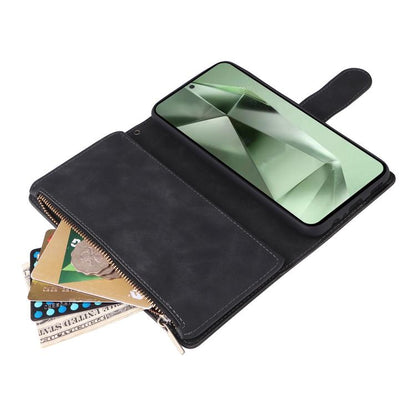 Multifunctional Frosted Zipper Wallet Leather Phone Case