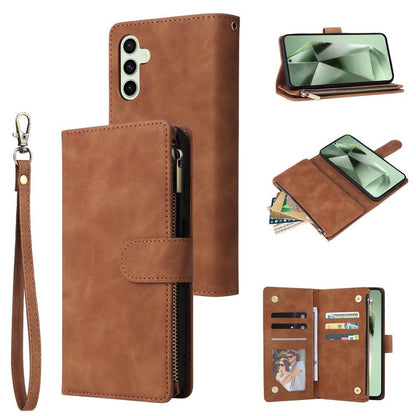 Multifunctional Frosted Zipper Wallet Leather Phone Case