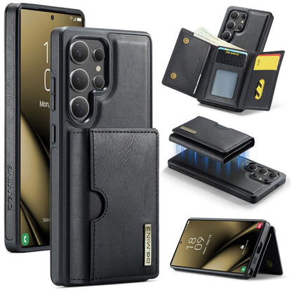 DG.MING M6 Series RFID Tri-fold Card Bag Removable Leather Phone Case