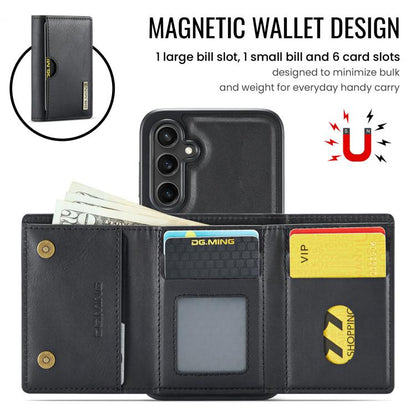 DG.MING M6 Series RFID Tri-fold Card Bag Removable Leather Phone Case
