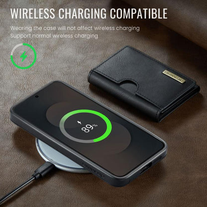 DG.MING M6 Series RFID Tri-fold Card Bag Removable Leather Phone Case