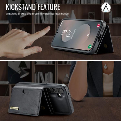 DG.MING M6 Series RFID Tri-fold Card Bag Removable Leather Phone Case