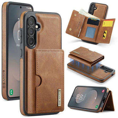 DG.MING M6 Series RFID Tri-fold Card Bag Removable Leather Phone Case