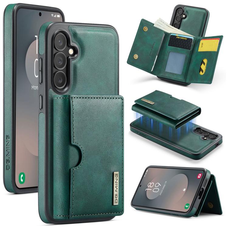 DG.MING M6 Series RFID Tri-fold Card Bag Removable Leather Phone Case