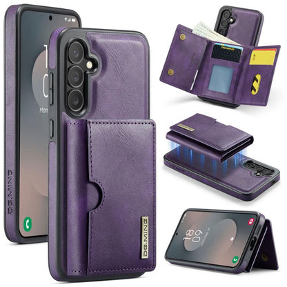 DG.MING M6 Series RFID Tri-fold Card Bag Removable Leather Phone Case