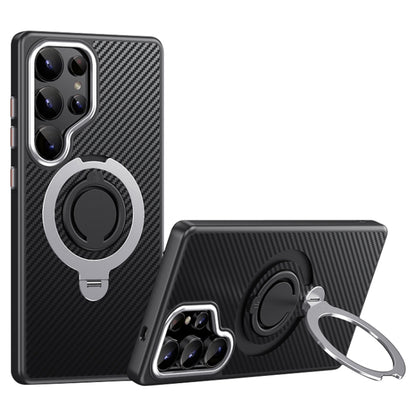 Carbon Fiber MagSafe Phone Case with 360 Degree Rotating Holder