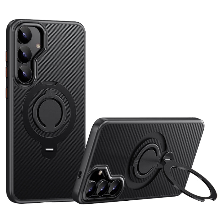 Carbon Fiber MagSafe Phone Case with 360 Degree Rotating Holder