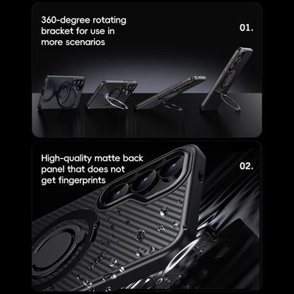 Carbon Fiber MagSafe Phone Case with 360 Degree Rotating Holder