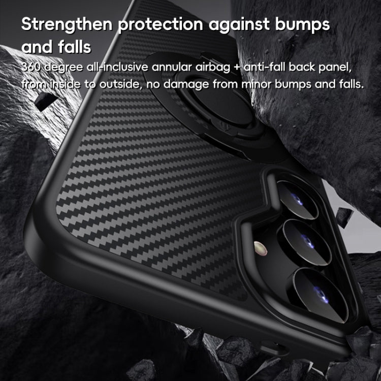 Carbon Fiber MagSafe Phone Case with 360 Degree Rotating Holder
