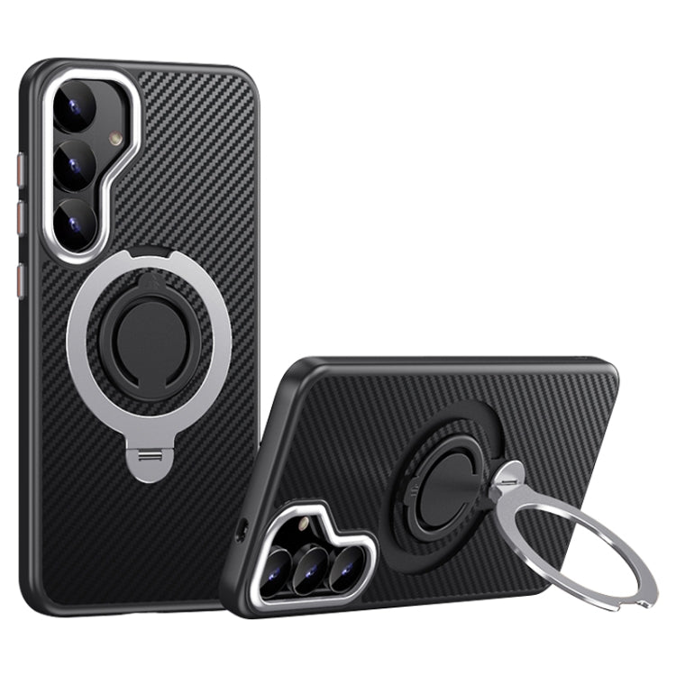 Carbon Fiber MagSafe Phone Case with 360 Degree Rotating Holder