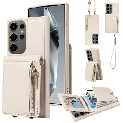 Crossbody Lanyard Zipper Wallet Leather Phone Case