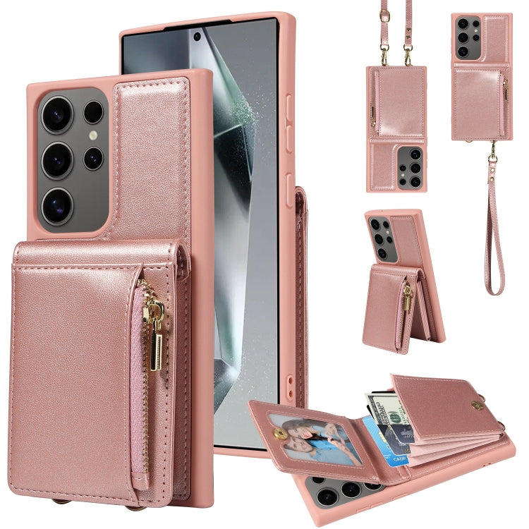 Crossbody Lanyard Zipper Wallet Leather Phone Case