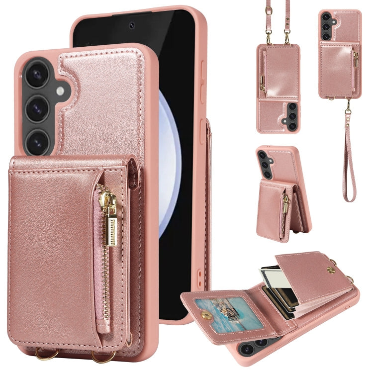 Crossbody Lanyard Zipper Wallet Leather Phone Case