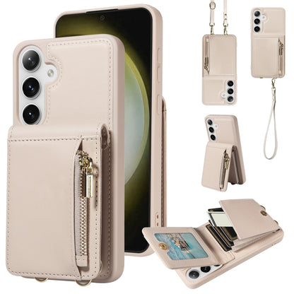 Crossbody Lanyard Zipper Wallet Leather Phone Case