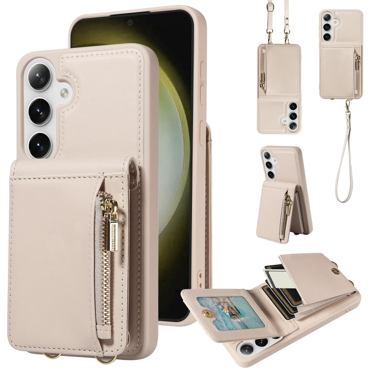 Crossbody Lanyard Zipper Wallet Leather Phone Case
