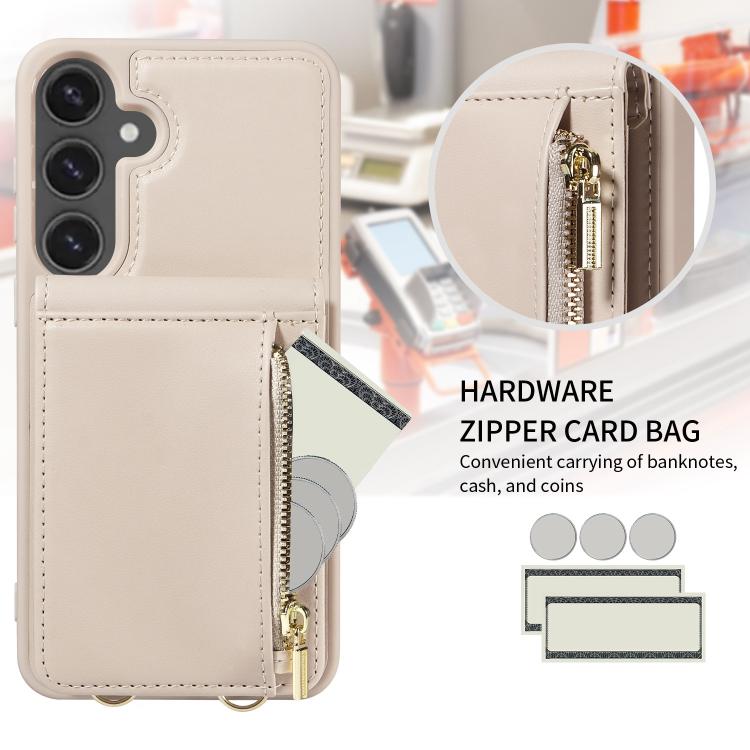 Crossbody Lanyard Zipper Wallet Leather Phone Case