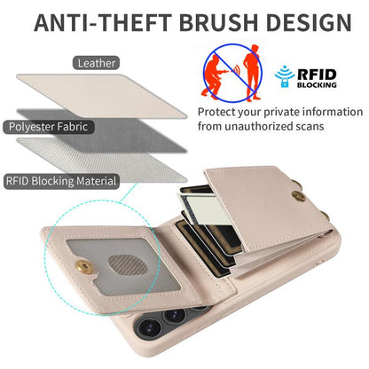 Crossbody Lanyard Zipper Wallet Leather Phone Case