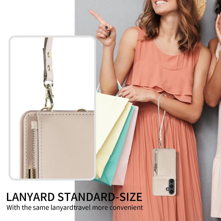 Crossbody Lanyard Zipper Wallet Leather Phone Case