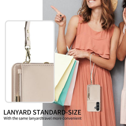 Crossbody Lanyard Zipper Wallet Leather Phone Case